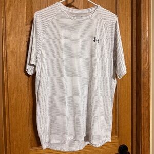 LG Men's Striped White T-Shirt